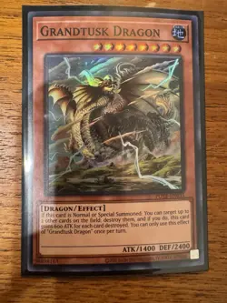 Grandtusk Dragon - POTE-EN033 - Super Rare - LP - Unlimited - Yugioh - Image 1