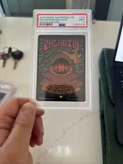 The Lord Of The Rings Tales Of Middle MTG Palantir Of Orthanc PSA 9 Poster Foil - Image 1