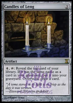 Candles of Leng 1x FOIL TSP MTG Time Spiral Rare MINT artifact - Image 1