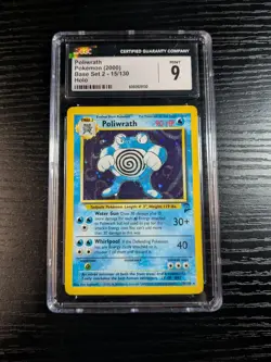 Pokemon 2000 Base Set 2#15 Poliwrath-Holo CGC 9 Mint - Image 1