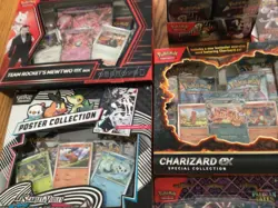 Pokemon Lot - Charizard EX, Team Rocket EX, Black/White Mini Tins, Paldean Fates - Image 3
