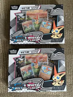 2x POKEMON SV10.5 BLACK BOLT WHITE FLARE POSTER COLLECTION BOX SEALED - Image 1