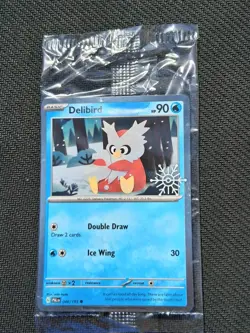 Delibird 046/193 Pokemon Holiday Calendar 2025 Stamp Snowflake SEALED - Image 1