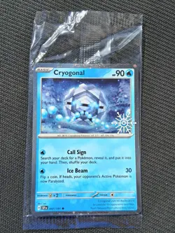 Cryogonal 047/191 Pokemon Holiday Calendar 2025 Stamp Snowflake SEALED - Image 1