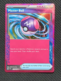 Master Ball 153/162 Ace SPEC Rare Pokemon SV05 Temporal Forces NEAR MINT NM - Image 1