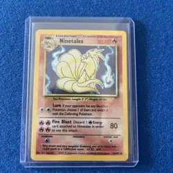 Pokemon TCG Ninetales Holo Rare Unlimited 12/102 Base Set - Image 1