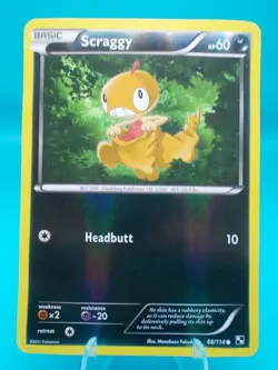 Scraggy 68/114 Black & White Pokemon TCG Reverse Holo Lightly Played - Image 1