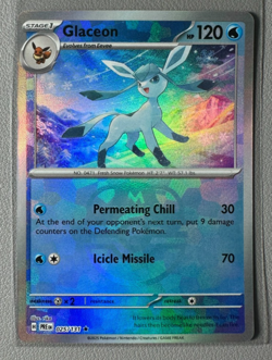 2025 Pokemon SV Prismatic Evolutions Glaceon Reverse Holo Master Ball #025/131 - Image 1