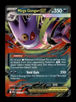 MEGA GENGAR EX 056/094 DOUBLE RARE PHANTASMAL FLAMES POKEMON HOLO LP - Image 1