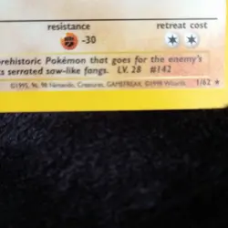 Pokemon TCG Aerodactyl Wotc Promo Prerelease Holo 01/62 Stage 60 HP English - Image 4