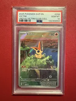 Pokemon TCG Victini SVP 208 Black Star Promo Illustration Rare PSA 10 - Image 1