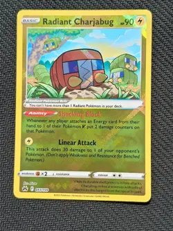Radiant Charjabug 051/159 Crown Zenith Pokemon TCG Holo Ultra Rare NEAR MINT NM - Image 1