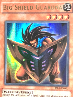 yugioh Big Shield Guardna DB1-EN097 Unlimited Edition Ultra Rare near mint - Image 2