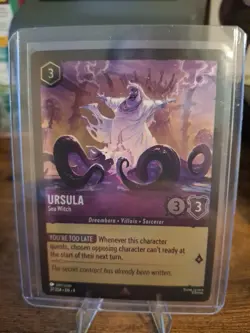 Disney Lorcana Fabled Ursula Sea Witch Cold Foil 37/204 NM Rare - Image 1