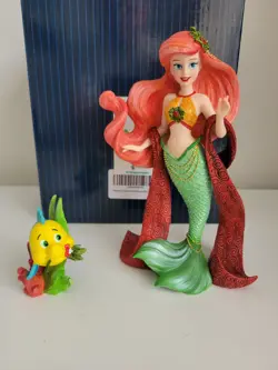 Disney Showcase Haute Couture Christmas Ariel And Flounder Figurine 6000818 - Image 1
