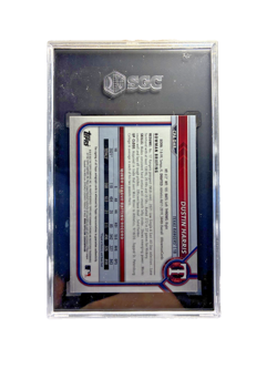 2022 Bowman Chrome Dustin Harris Auto Green Refractor #/99 SGC 10 AUTO 10 - Image 4