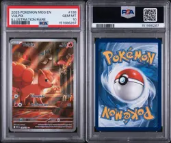 2025 POKEMON MEG EN-MEGA EVOLUTION ILLUSTRATION RARE #138 VULPIX PSA 10 - Image 3