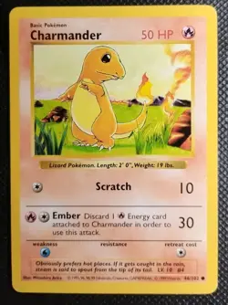 Charmander Shadowless Base Set Common 46/102 Wotc Pokemon Card - Excellent 👌 - Image 1