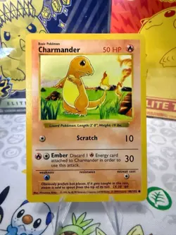 Charmander Shadowless Base Set Common 46/102 WOTC Pokemon Card - Image 1