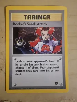 HOLO Pokemon Team Rocket Rocket's Sneak Attack rare Unlimited LP/NM English WOTC - Image 1