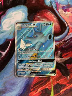 Pokemon TCG-Kingdra GX 66/70 Dragon Majesty Full Art NM - Image 1