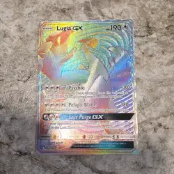 Pokemon Lugia GX Secret Rare Full Art Holo Basic 227/214 Lost Thunder Card - Image 1