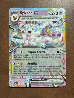 Pokemon TCG Sylveon EX Prismatic Evolutions Double Rare Holo Card 41/131 NM/Mint - Image 1