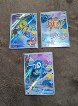 Pokemon First Partner IR Promo Card Lot Of 3 Chimchar Turtwig Piplup Mint ! - Image 1