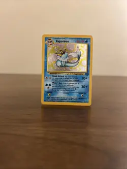 Pokemon TCG Vaporeon Holo Rare Card Jungle Set, MP Moderately Played, 12/64 - Image 1