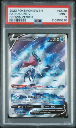 2023 Pokemon Sword And Shield Crown Zenith Suicune V #GG38 PSA 9 - Image 1