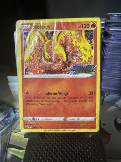 Moltres SWSH185 Stamped Brilliant Stars Pokemon Card TCG NM Black Star Promo - Image 1