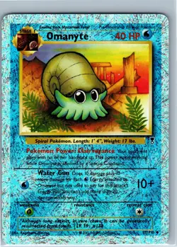 Pokemon Card - Omanyte 57/110 - Reverse Holo Legendary Collection - LP - Image 1
