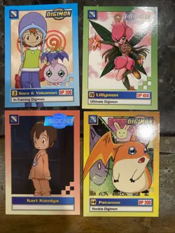 4 Vintage Digimon Cards Episode Cards 1999 - Image 1