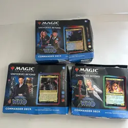 Magic The Gathering Doctor Who Set of 3 Commander Decks Complete sealed box DMG - Image 1