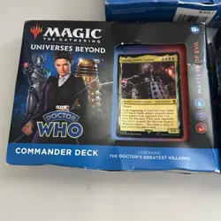 Magic The Gathering Doctor Who Set of 3 Commander Decks Complete sealed box DMG - Image 3