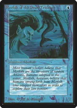 Merfolk of the Pearl Trident Limited Edition Beta HP MTG - Image 1