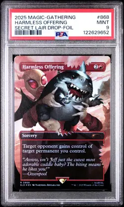 2025 MTG Secret Lair Drop Marvel Deadpool Gwenpool Harmless Offering Foil PSA 9 - Image 1