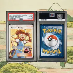 2017 Pokemon Sun & moon trainer Pokemon breeder #73 hollow PSA 6 full art 🔥 - Image 1