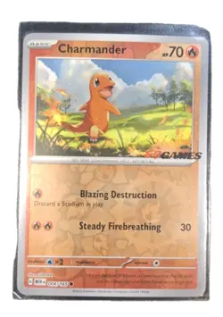 Charmander EB Games Promo 004/165 151 Pokemon Mint NM Condition - Image 1