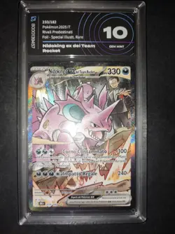 POKEMON CARD : nidoking Ex Del Team Rocket 233/182 Ita Aigrading 10 Mint - Image 1