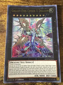Yugioh Galaxy-Eyes Cipher X Dragon GFTP-EN011 Ultra Rare 1st Ed NM - Image 1