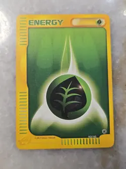 Grass Energy 162/165 NM - Expedition Base Set Pokemon Card - Image 1