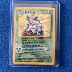 Pokemon TCG Base Set Nidoking Holo Rare Card 11/102 LP/MP - Image 1