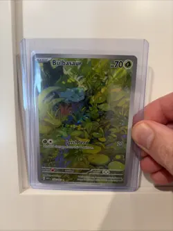 Pokemon TCG Bulbasaur Holo Card 166/165 Scarlet & Violet 151 Illustration Rare - Image 1
