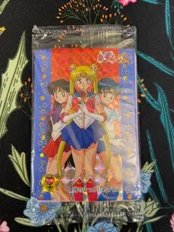 Guaranteed PRISM! Sealed Pack x7 Cards Vintage! 1993 Sailor Moon Carddass Bandai - Image 1