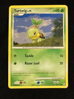 Pokemon TCG Turtwig 103/130 Diamond & Pearl Common Card (MP) 2007 - Image 1