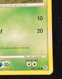 Pokemon TCG Turtwig 103/130 Diamond & Pearl Common Card (MP) 2007 - Image 2