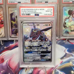 PSA 10 Gem Mint Rayquaza GX 177a / 168 Hidden Fates Promo Pokemon TCG Card - Image 1