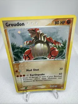Groudon 102/101 EX Hidden Legends Holo Secret Rare Vintage Pokemon TCG Card - Image 1