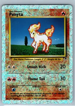Pokemon Card - Ponyta 87/110 - Reverse Holo Legendary Collection 2002 - Image 1